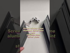 Aluminum corner joint and stainless steel corner piece for Window screen frame